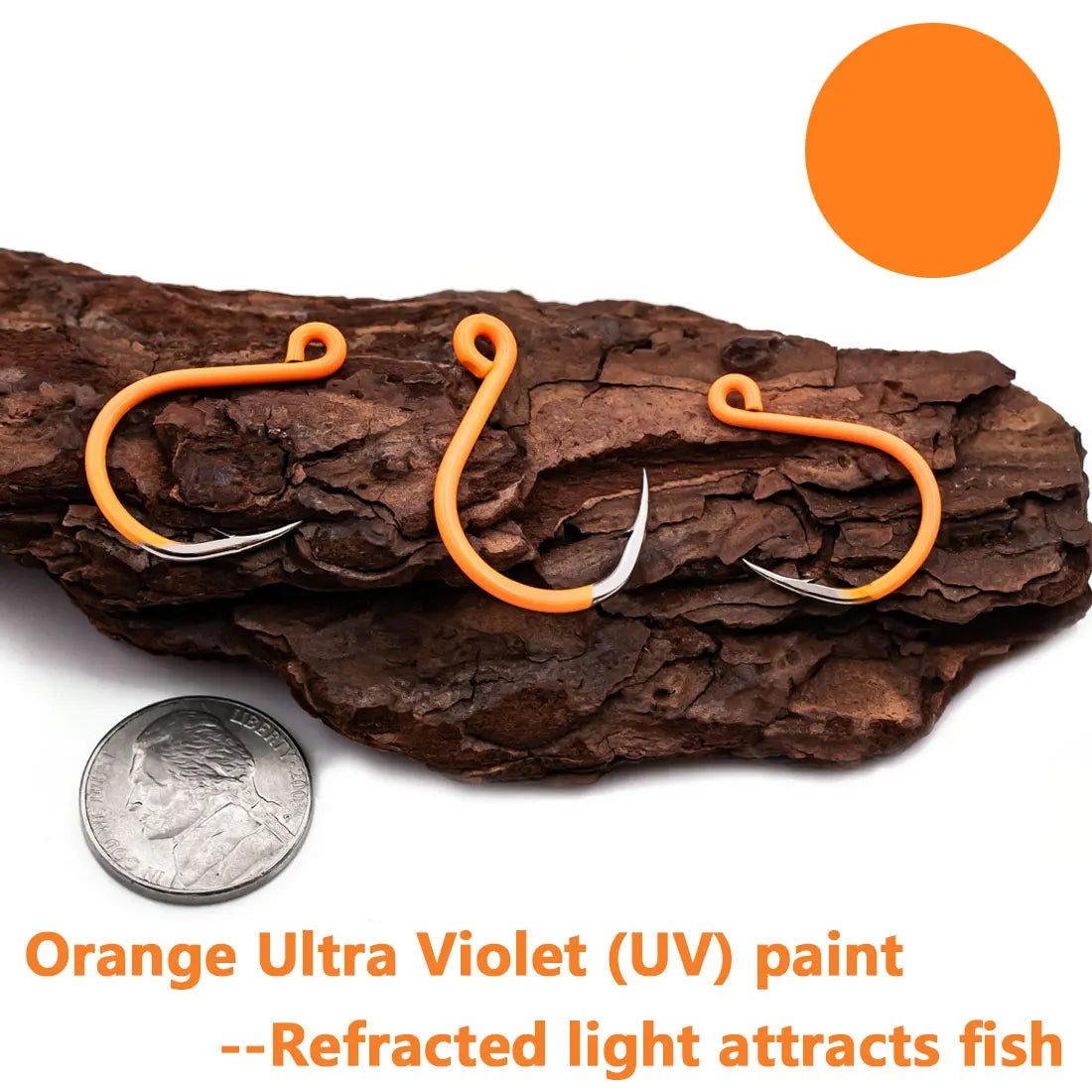 25/50/100PCS Inline Single Fishing Hooks – Barbed Jigging Hooks for Saltwater & Freshwater