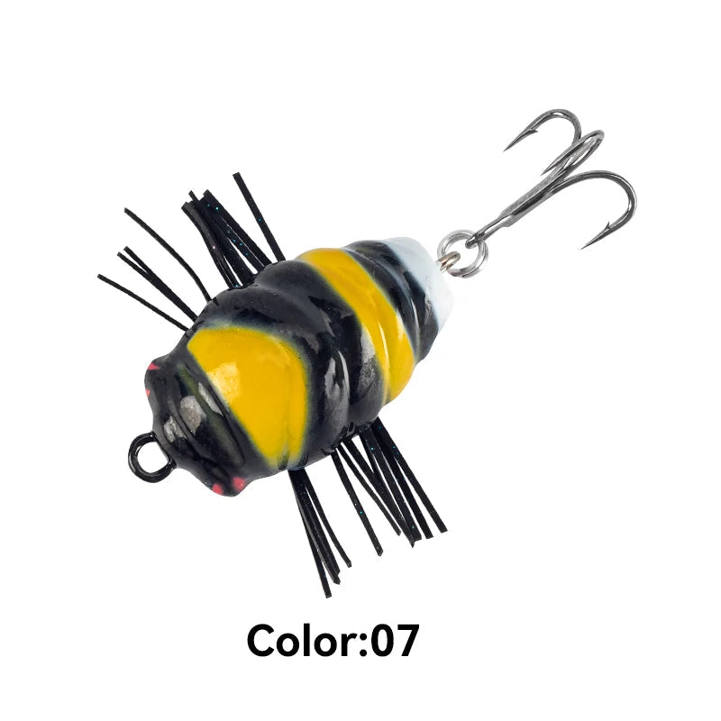 LEYDUN MicroBug Insect Fishing Lure – 20mm 1.4g & 30mm 3.5g Topwater Floating Bait Wobbler