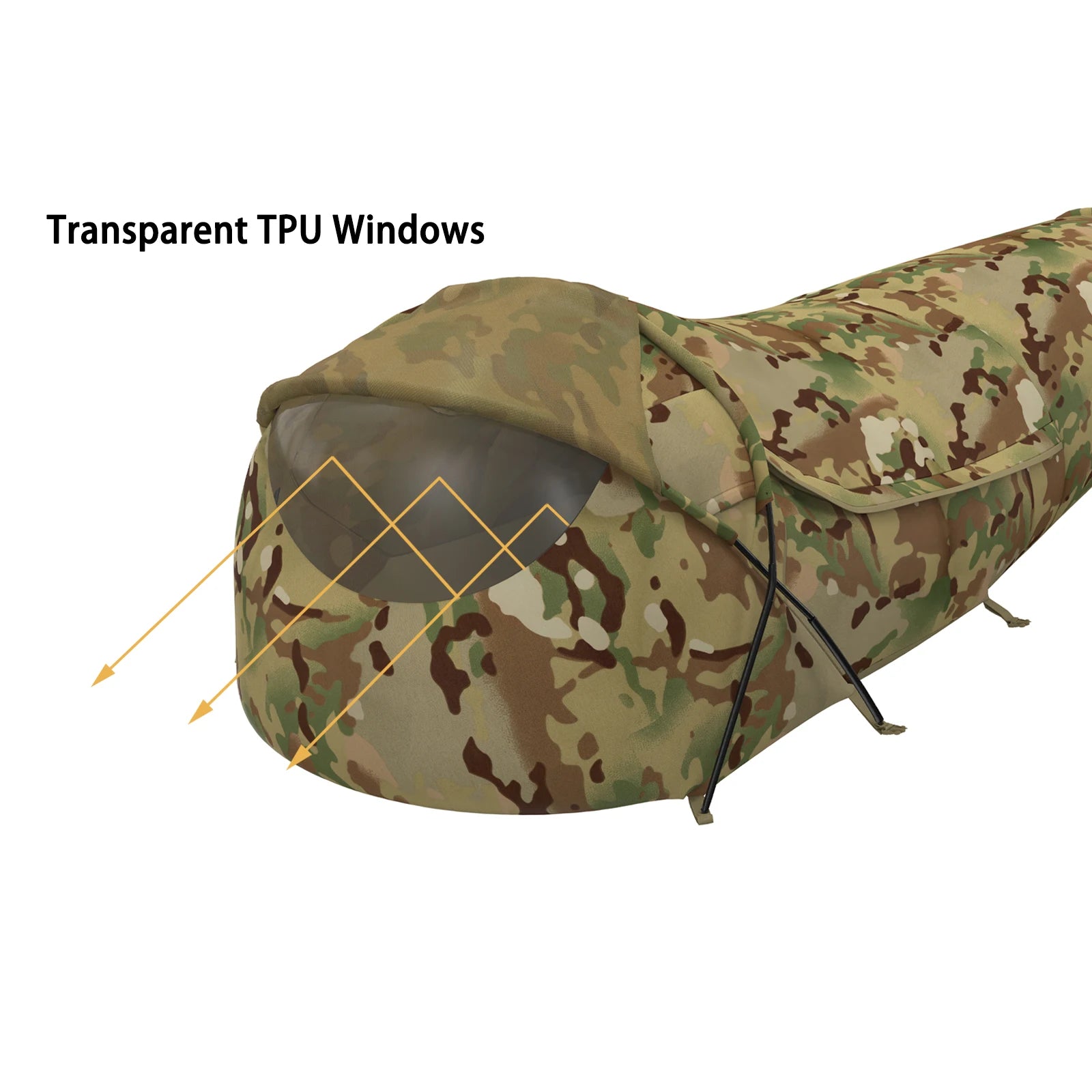 Military Hideaway Bivy Cover – Compact Hooped Tent for Modular Sleeping Bag with Mosquito Net