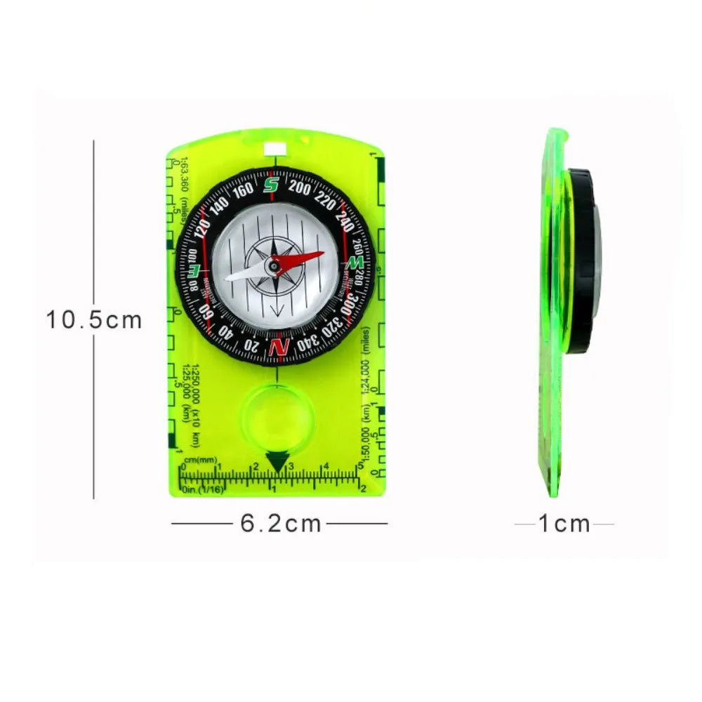 Waterproof Orienteering Compass Baseplate Map Reader for Hiking and Hunting