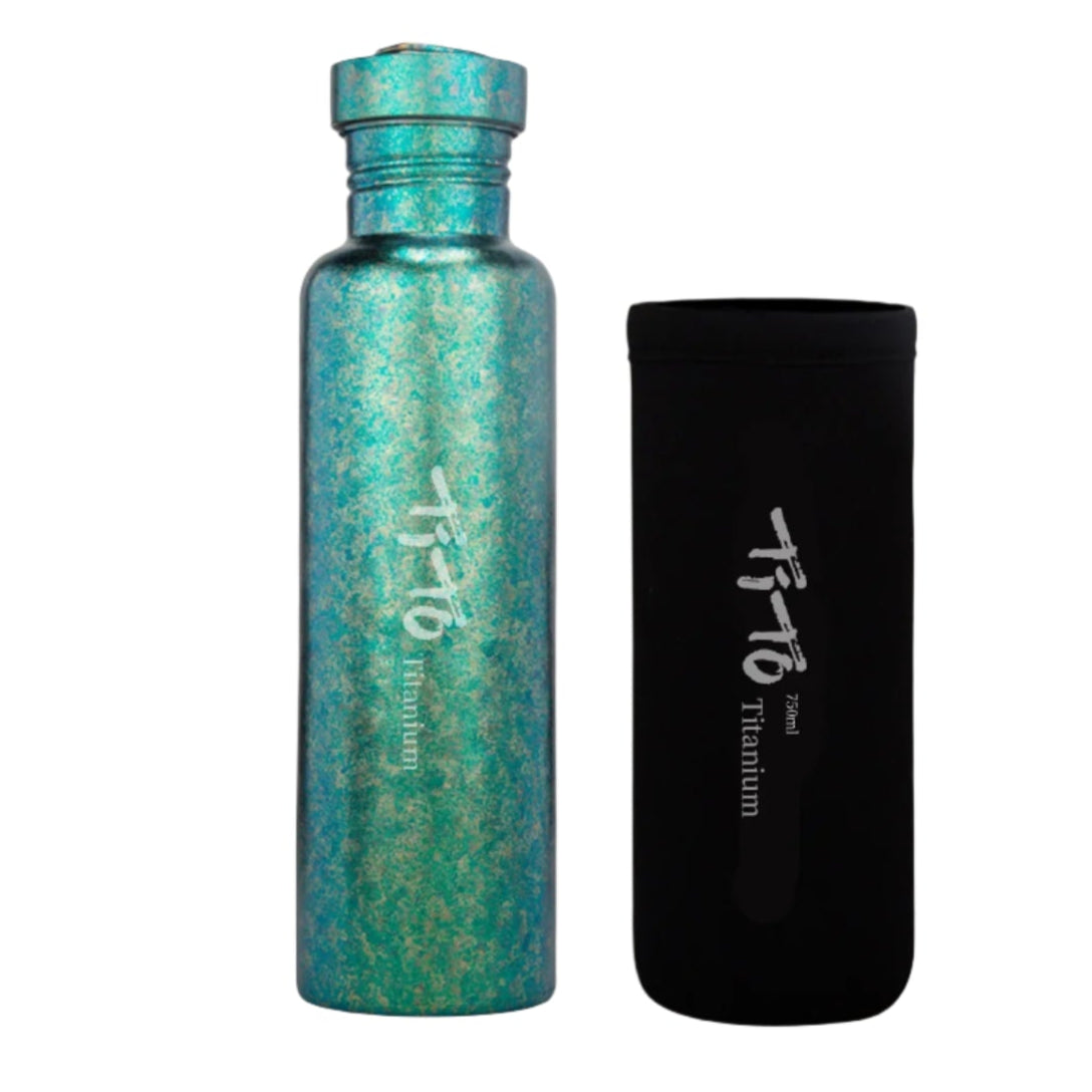 TITO TITANIUM Pure Titanium Sports Water Bottle – Plastic-Free Leak-Proof Gym & Outdoor Flask