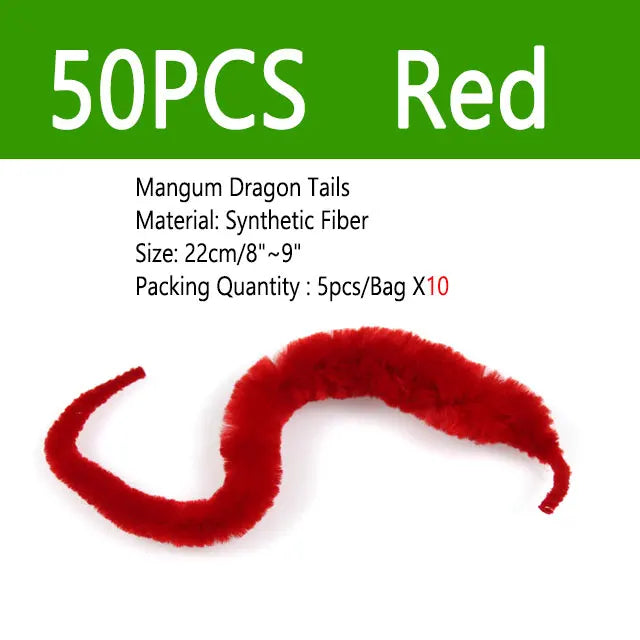 Mangum Dragon Tails 22cm – 50PCS Wiggle Fly Tying Tails