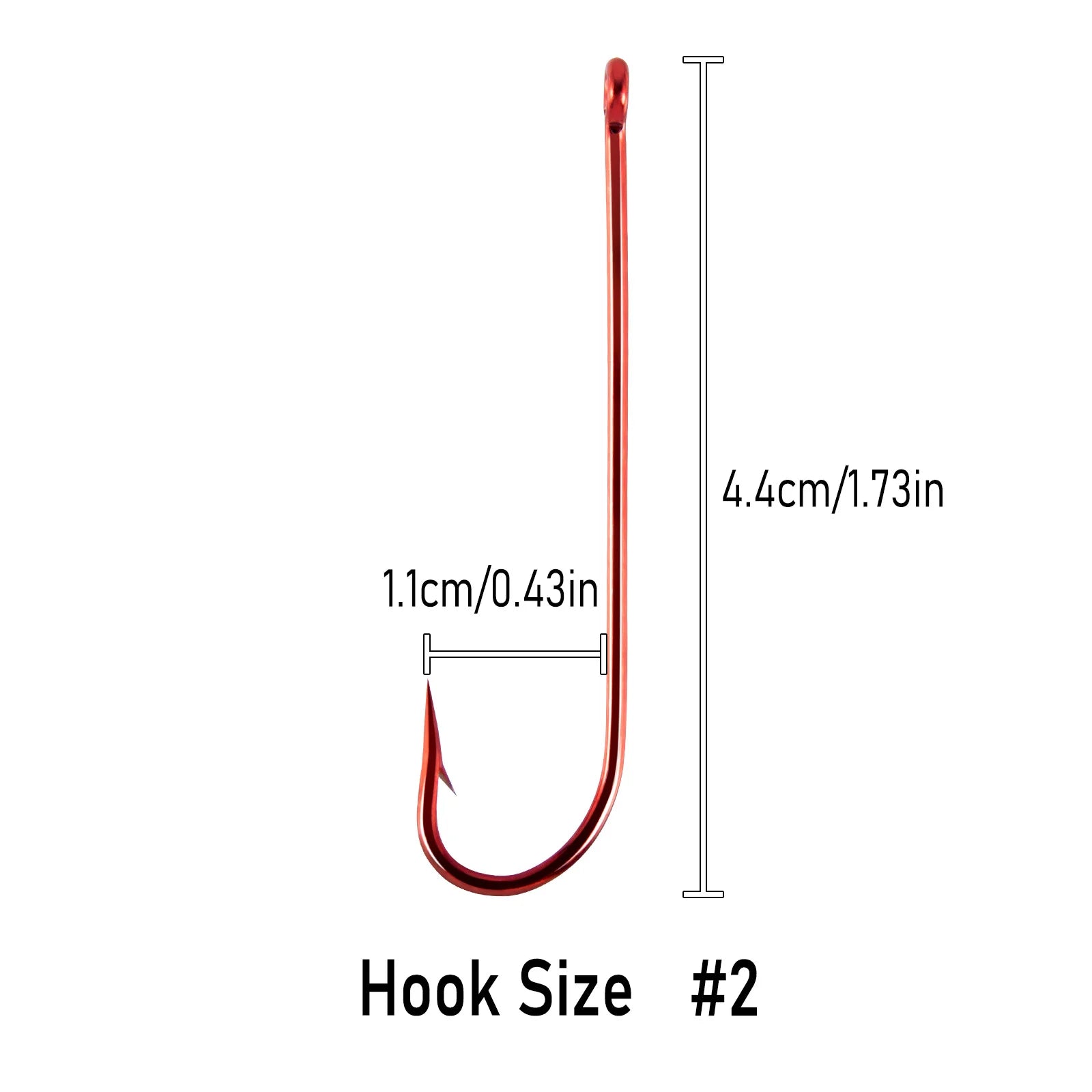 50/100PCS Red Extra Long Shank Aberdeen Live Bait Fishing Hooks
