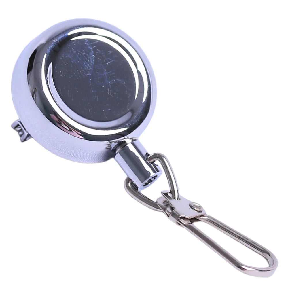 MAXIMUMCATCH Fly Fishing Zinger Retractor Badge Holder with Steel Cord and Magnetic Plate