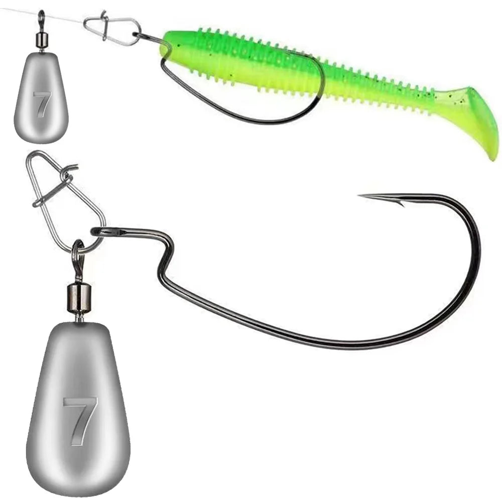 GOBAIT Fishing Sinkers – 10PCS Drop Shot Weights 3.5g to 10g for Quick Rod Plumb Pendant Jig Tackle