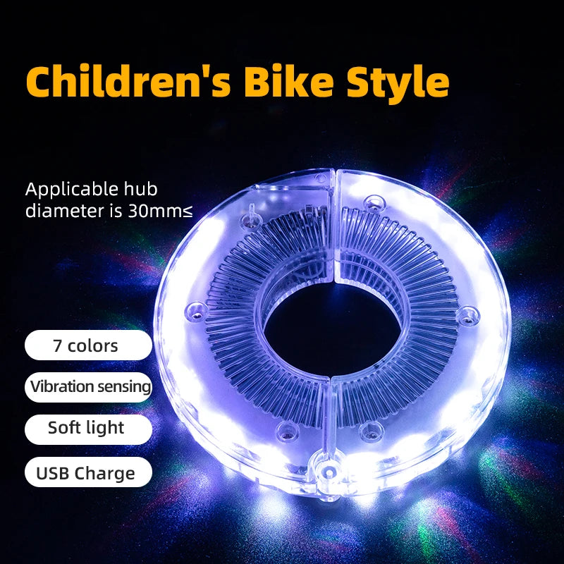 Smart RGB Bicycle Wheel Light with Vibration Sensor – USB