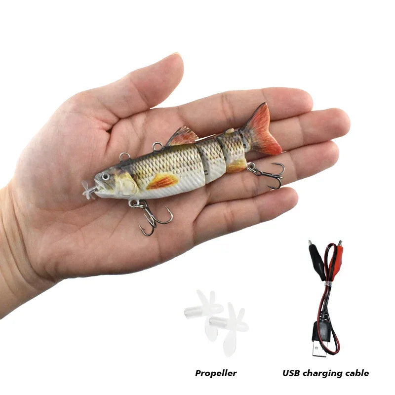 35G Automatic USB Rechargeable Swimbait Slow Sinking Lure - 4-Segment