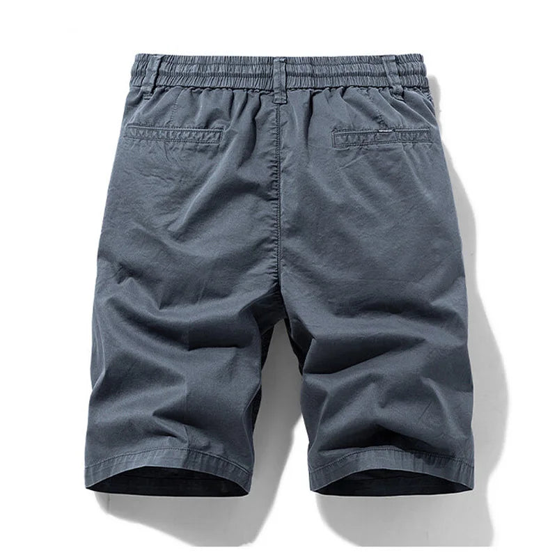 TAUVSEDI Men’s Cotton Cargo Shorts – Summer Jogger Bermuda Beach Shorts with Drawstring