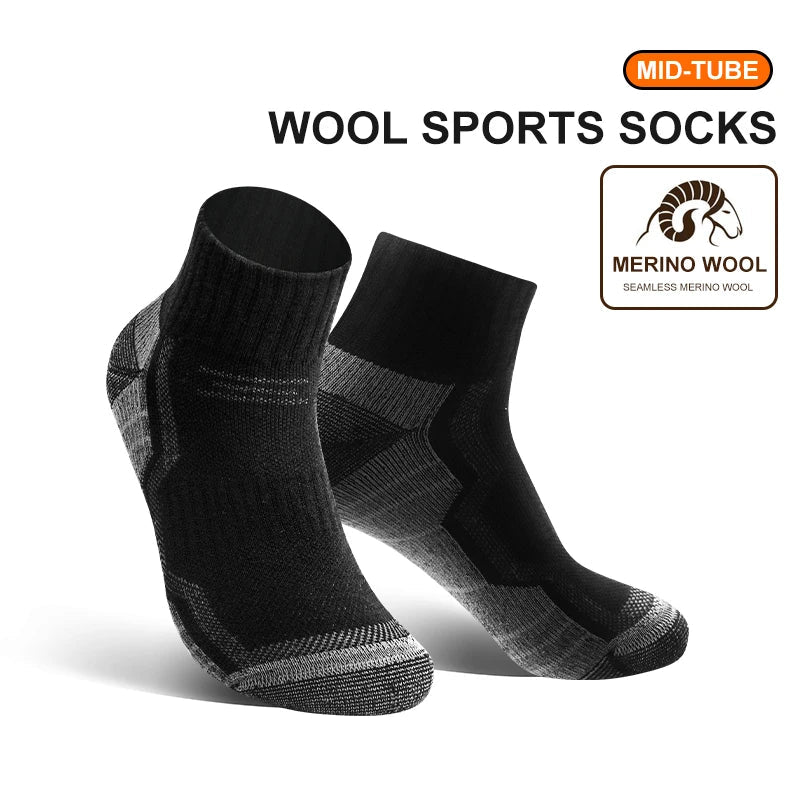 WRELS Merino Wool Thermal Socks for Skiing, Hiking, Camping & Snowboarding – Winter Warm