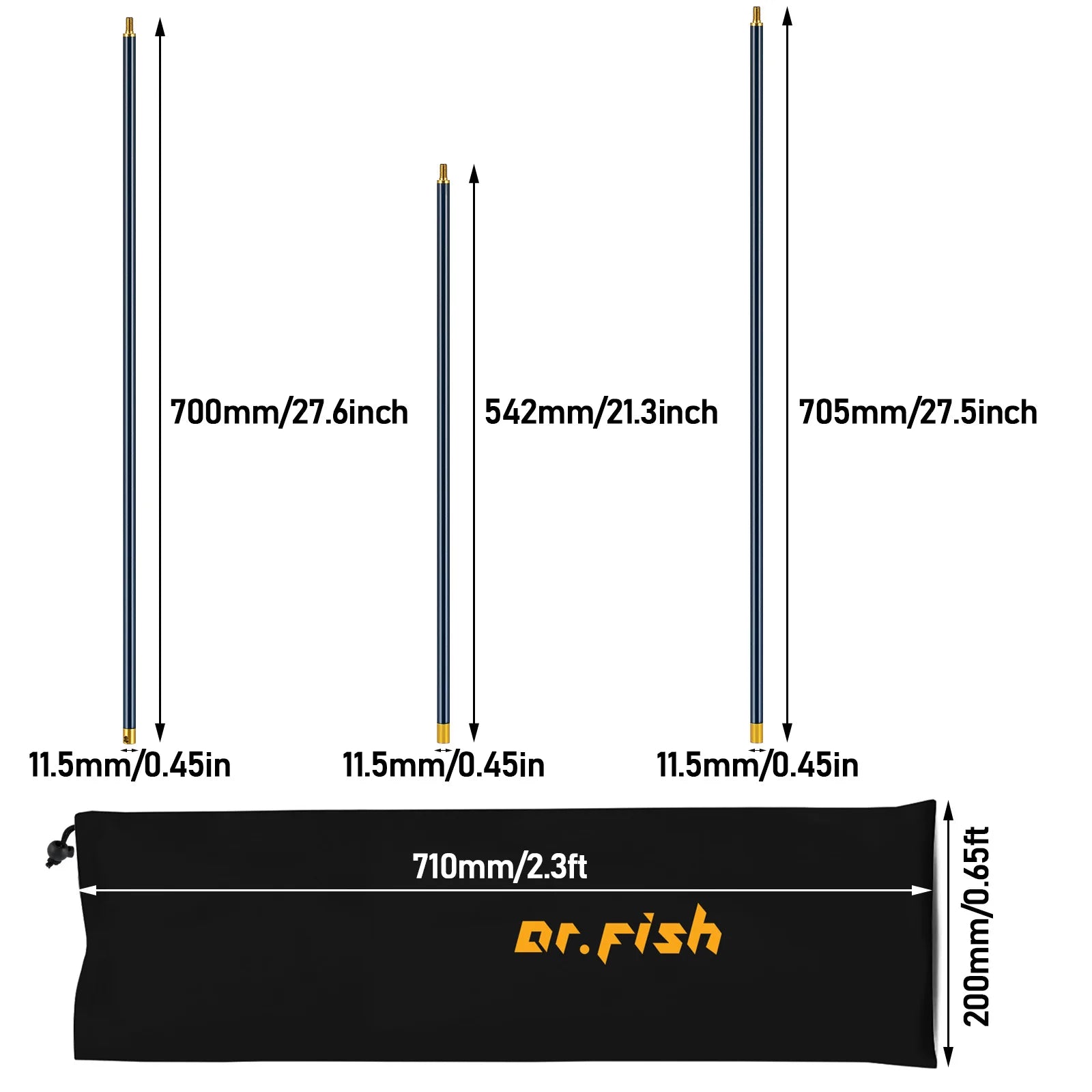 DR FISH Spearfishing Kit – Adjustable Pole, Tips & Stringer Set for Underwater Fishing