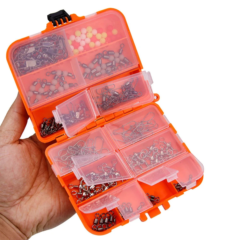 140PCS Swivels Kit – Barrel, 3-Way & Snaps for NZ Saltwater Fishing