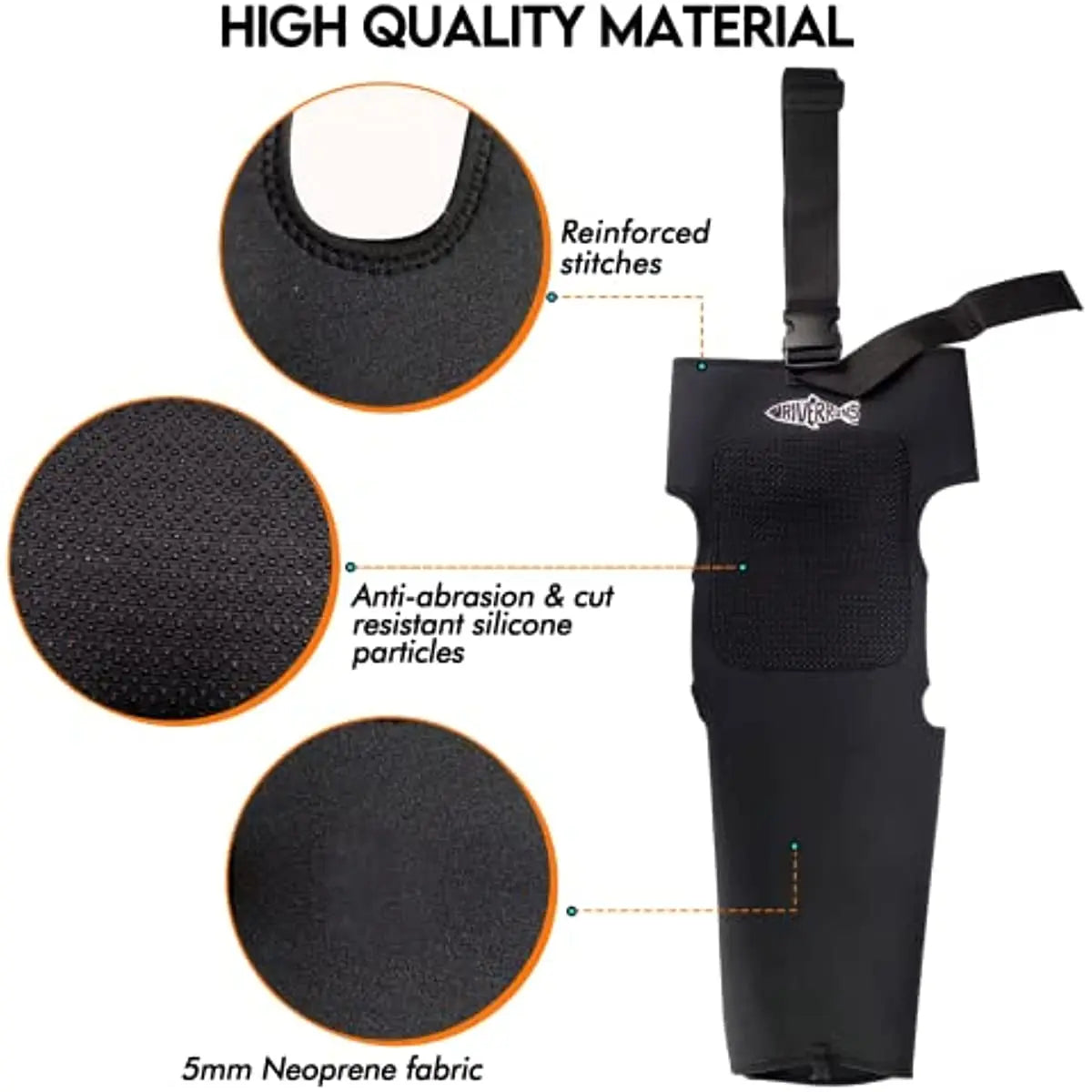 RIVERRUNS Neoprene Wader Gaiters – Durable, Wear-Resistant Wader Protectors For Fishing