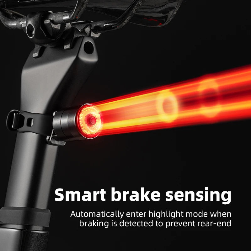 Q5 Mini Smart Brake-Sensing Tail Light with Solar Charge