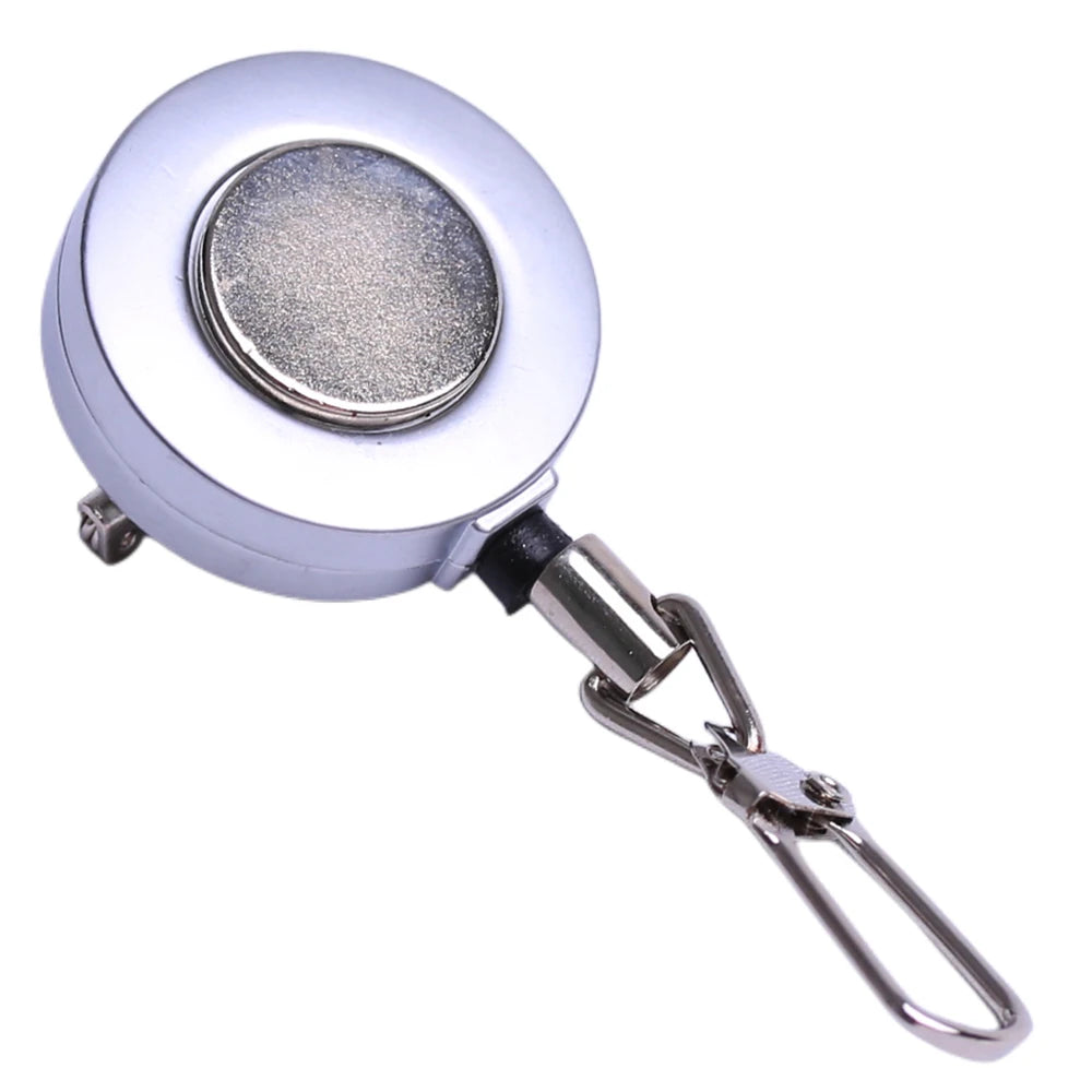 MAXIMUMCATCH Fly Fishing Zinger Retractor Badge Holder with Steel Cord and Magnetic Plate