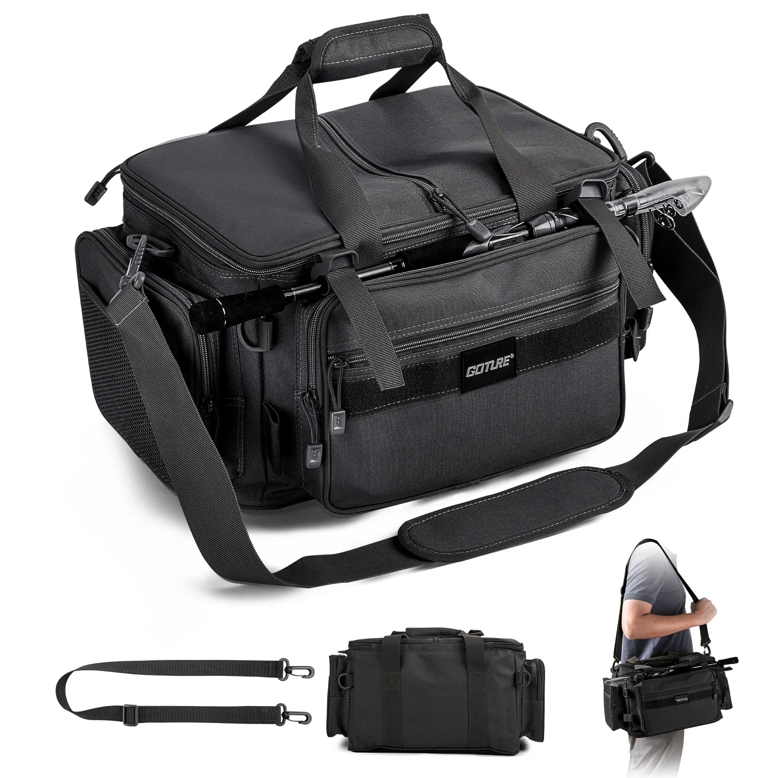 Fishing Bag – Multi-Functional Waist Bag, Waterproof Crossbody Tackle Storage