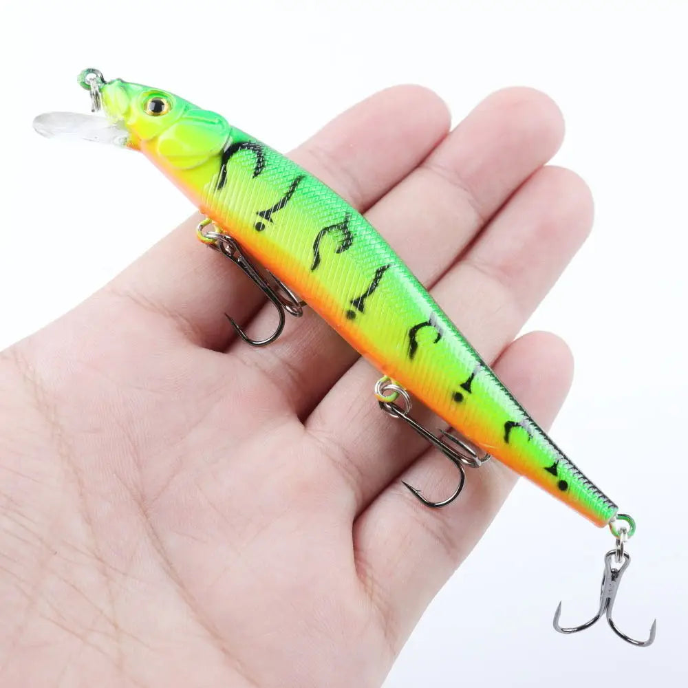 10PCS 11.5CM/14G Bionic Swing Hard Bait Lure - 3D Eyes Hook Wobbler