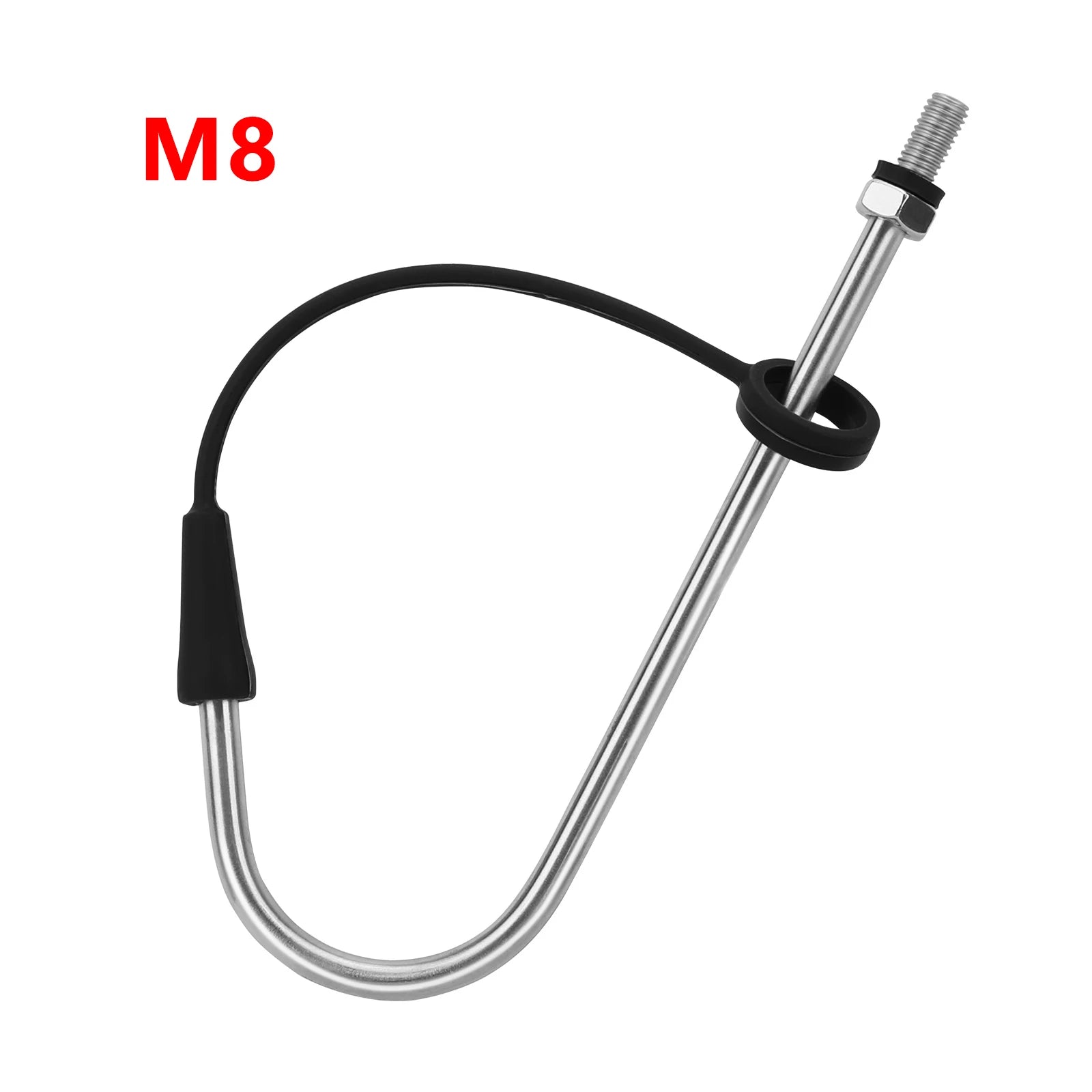 SANLIKE Stainless Steel Fishing Gaff M6/M8 – Spear Hook with Protective Cover for Saltwater Use