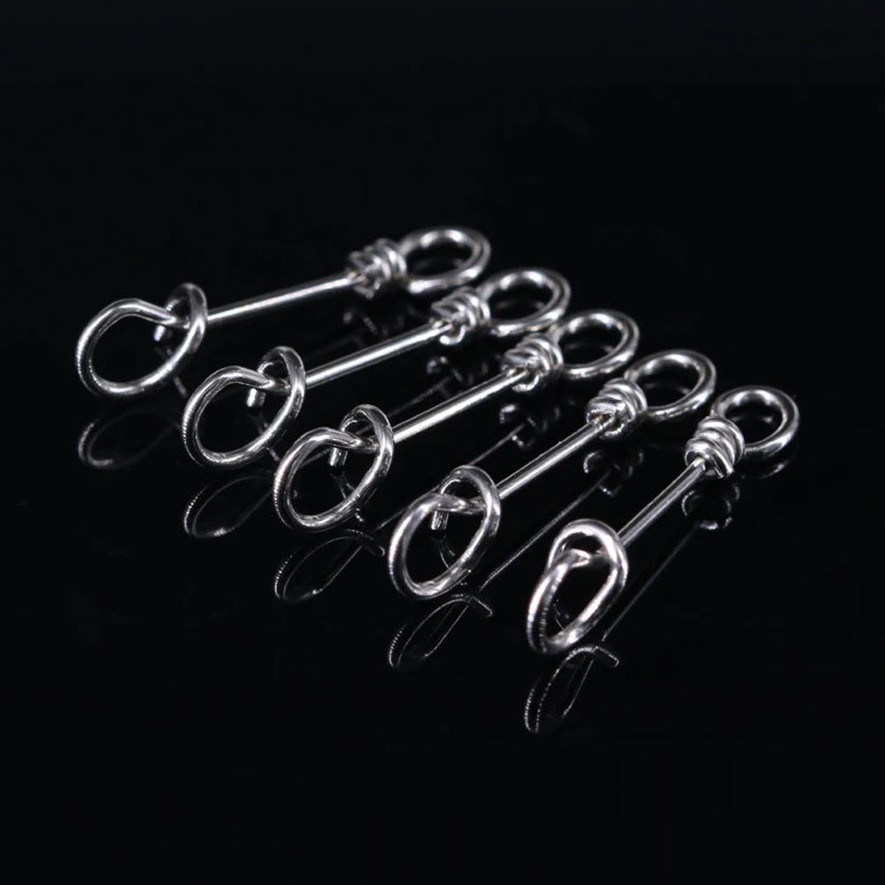 50/100PCS Quick Lock Snaps – Stainless Fishing Connectors