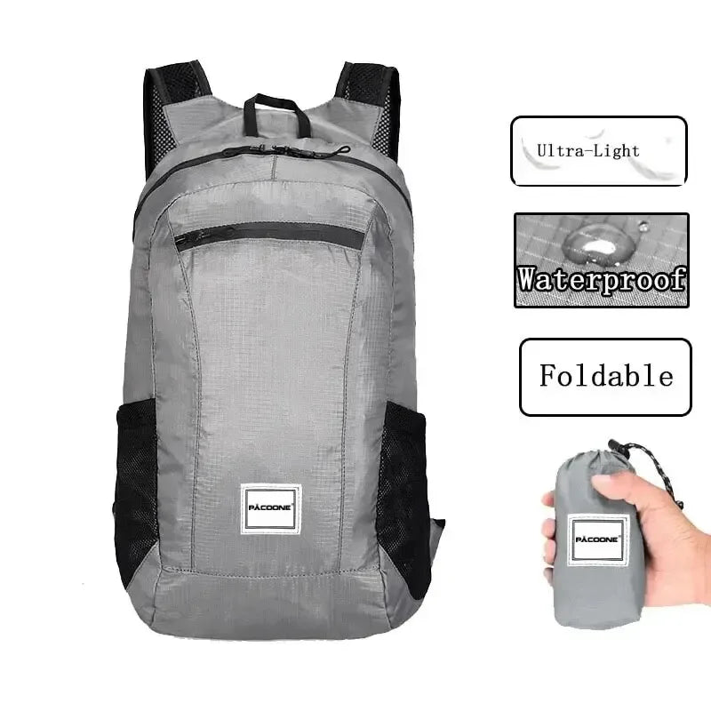 PACOONE 20L Foldable Hiking Backpack – Lightweight Waterproof Travel Bag for Men & Women