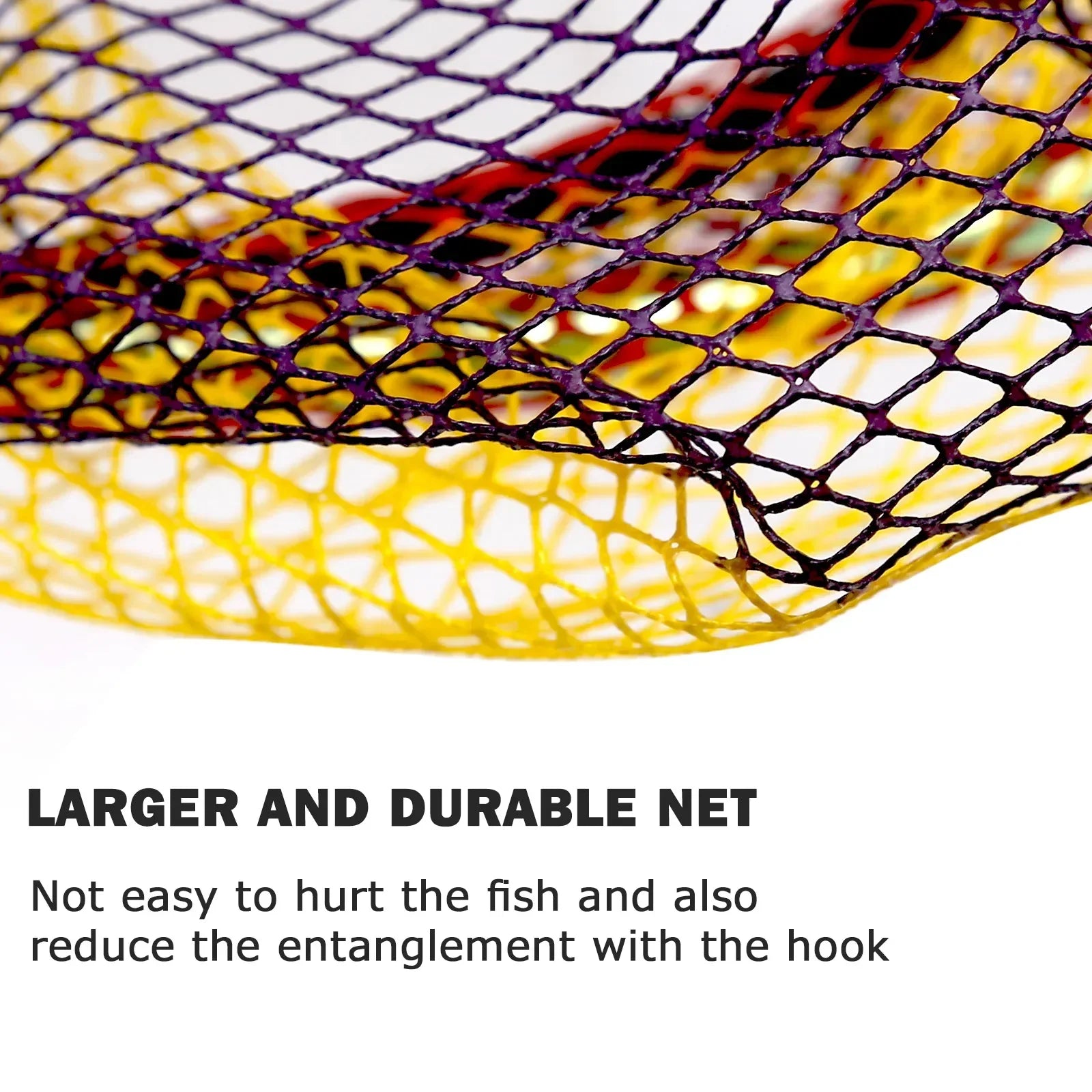 Folding Landing Net with Extra-Long Telescopic Handle – Rubber-Coated Net