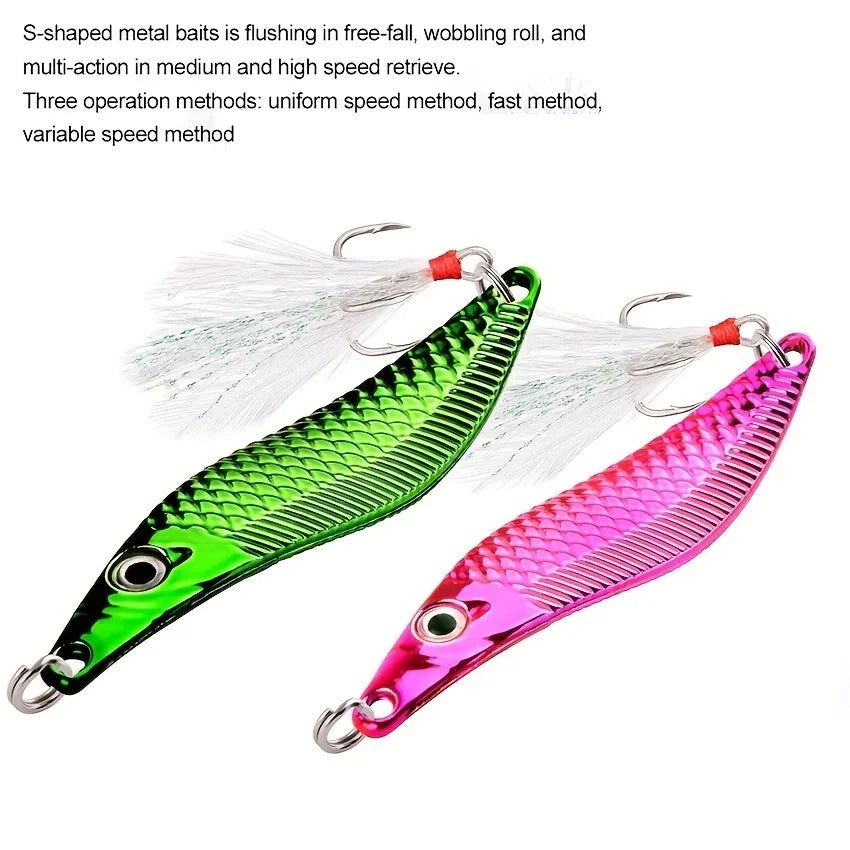 Metal VIB Leech Spinner Spoon Lure – Sinking Fishing Bait