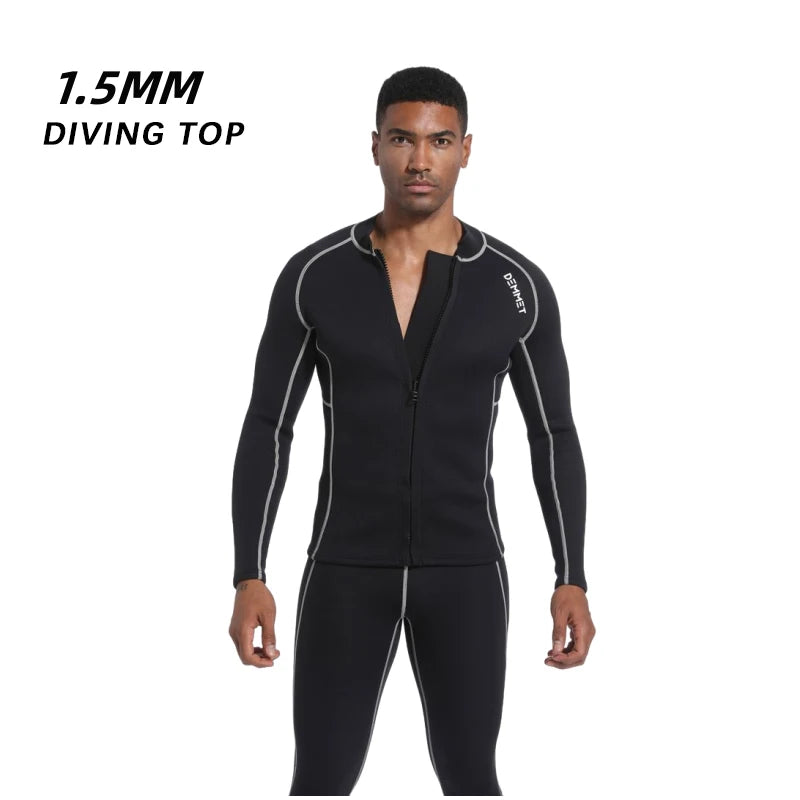 2-Piece Neoprene Wetsuit Set – 1.5mm/3mm Jacket & Pants