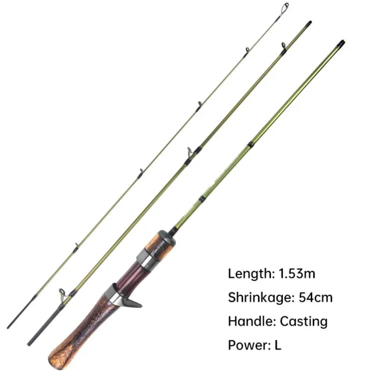 Ultralight Carbon Travel Rod – 3-Section Spinning & Casting Design