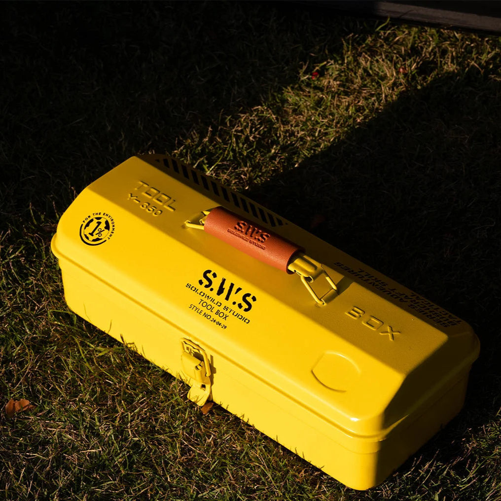 Portable Iron Camping Storage Box with Handle & Stickers