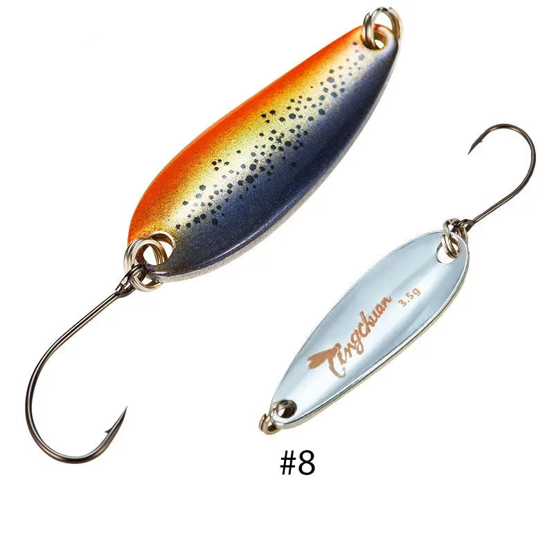 Metal Spoon Fishing Lure 2–4.5g with Mustad Hook