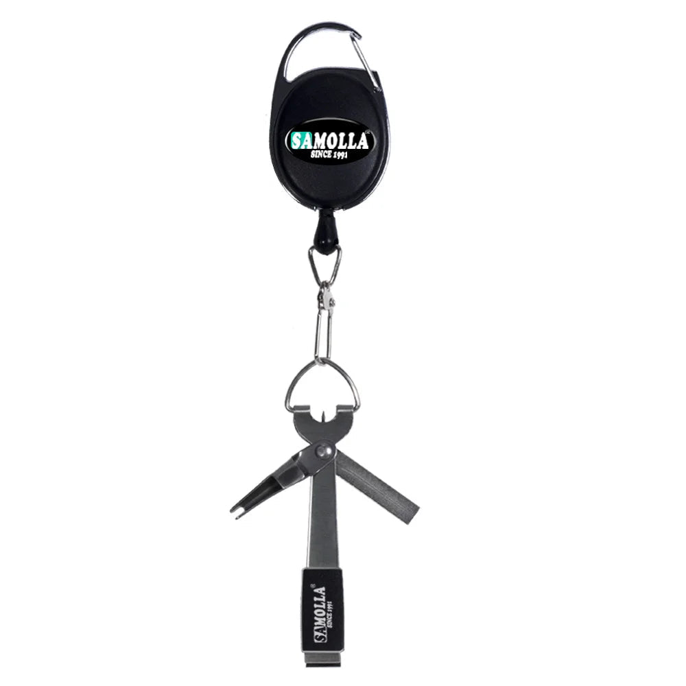 Stainless Steel Fishing Line Cutter with Quick Knot Tool & Retractor