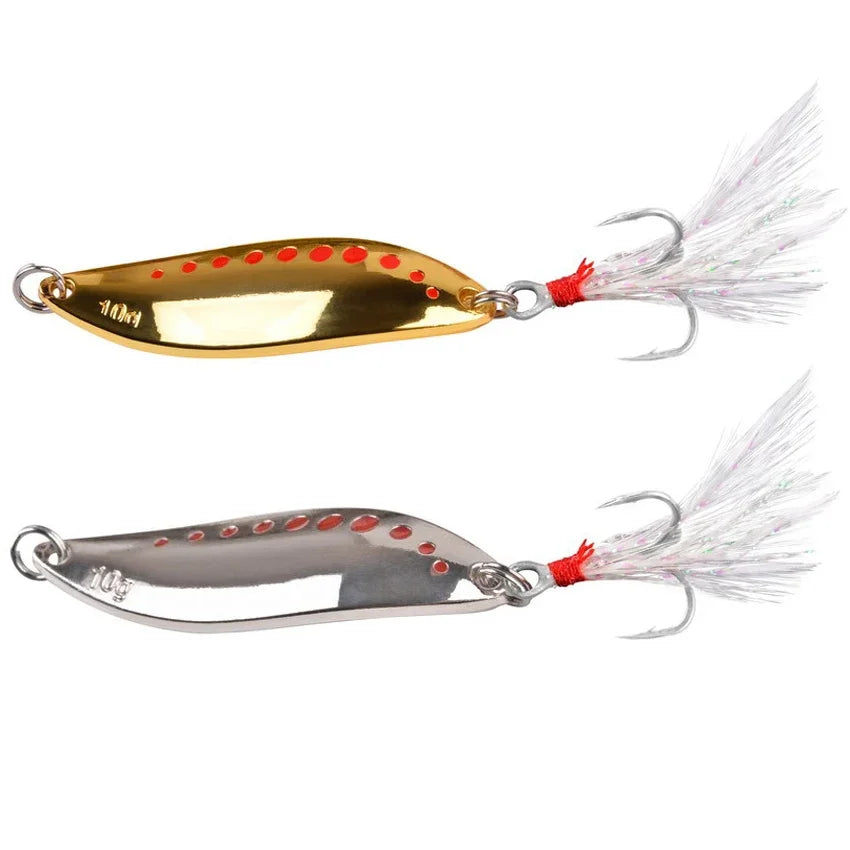 2.5G-30G Metal Vib Leech Spinner Spoons – Lures for Large Predator Fish