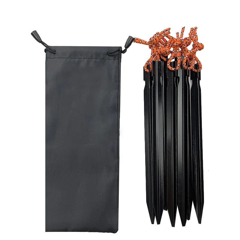 PACOONE 10PCS Aluminium Tent Pegs – 18cm Lightweight Stakes for Outdoor Camping Accessories