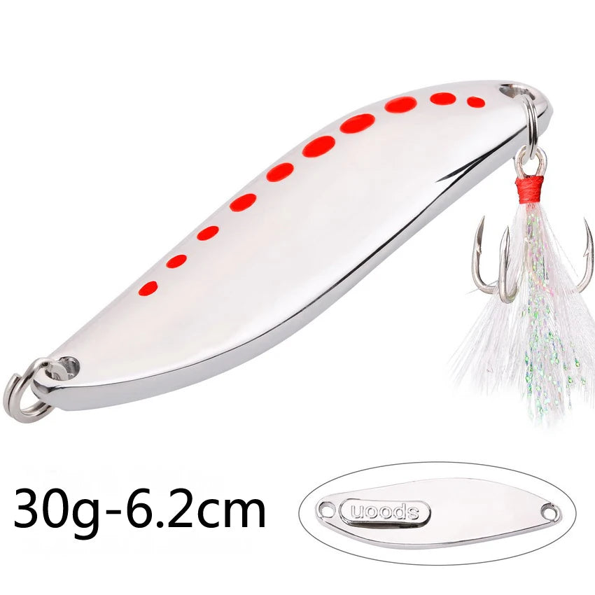 2.5G-30G Metal Vib Leech Spinner Spoons – Lures for Large Predator Fish