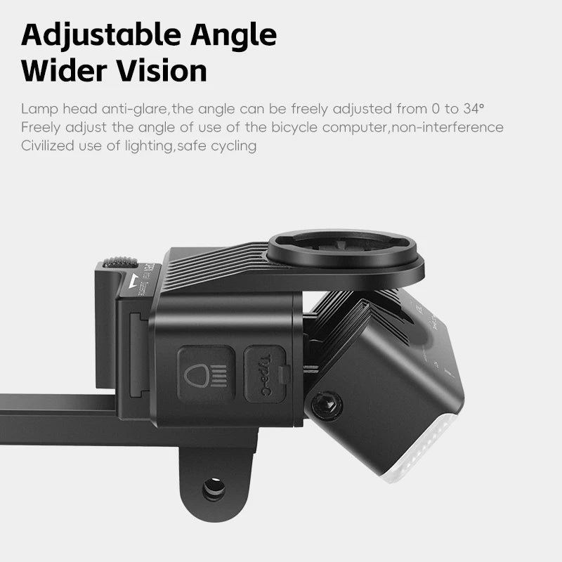 4-in-1 Bike Headlight with 1700LM, Power Bank & Camera Mount