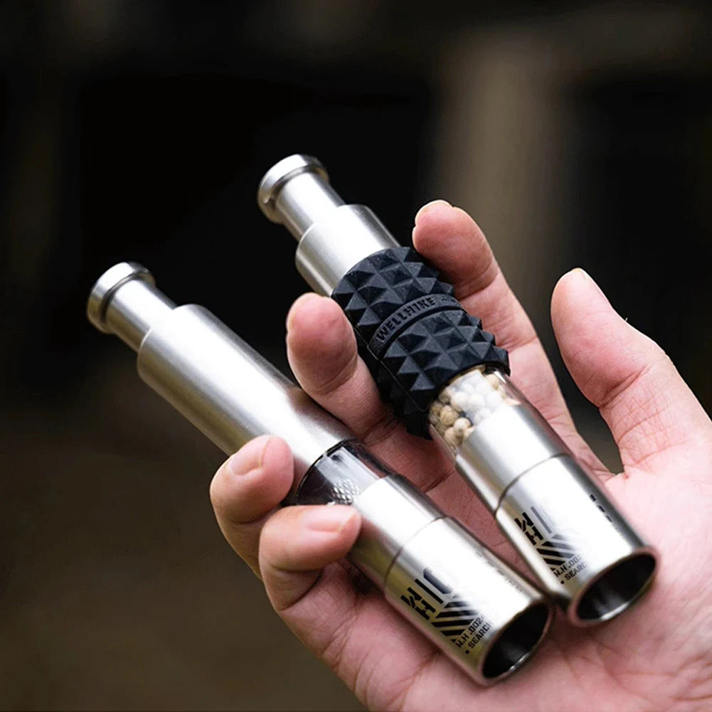 Manual Stainless Steel Pepper Mill – Camping Spice Grinder