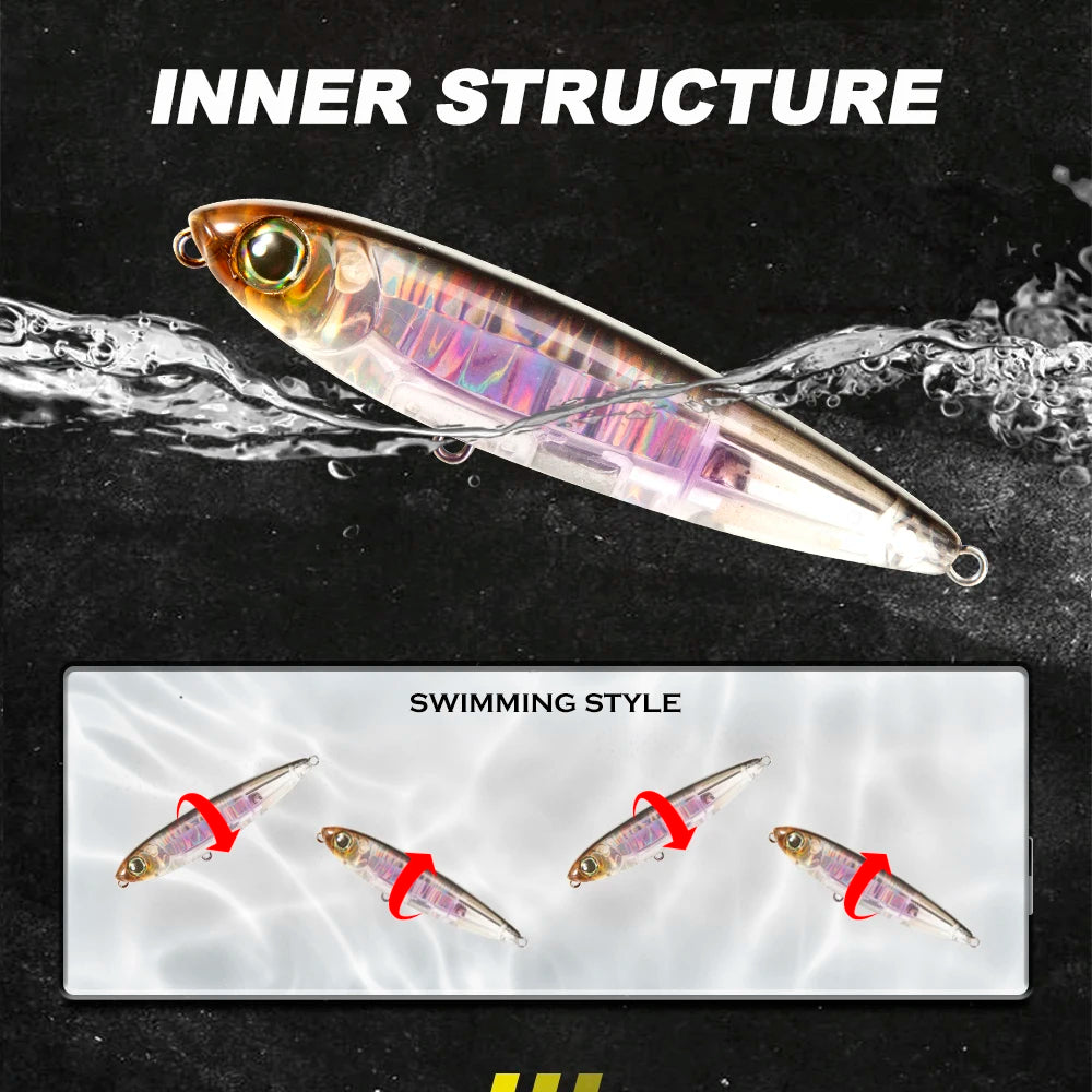 Topwater Pencil Fishing Lure - 80MM/100MM Walk The Dog Surface Bait