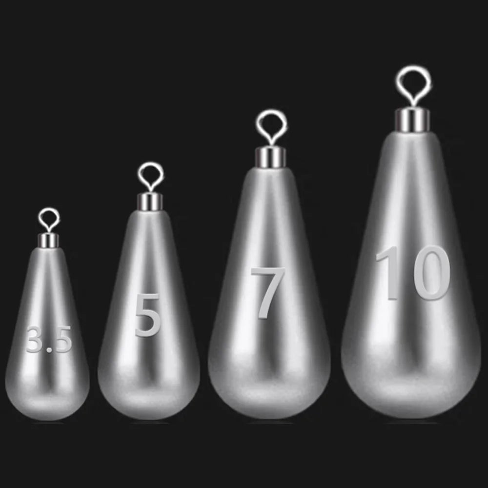 10PCS Drop Shot Fishing Sinkers 3.5g–10g – Quick Change Slip Weights