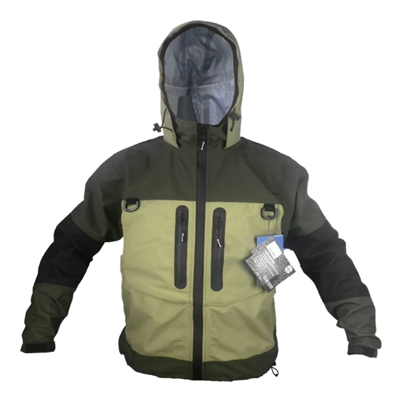 ELUANSHI Waterproof Fly Fishing Wading Jacket – Breathable, Durable, Adjustable Hood & Cuffs