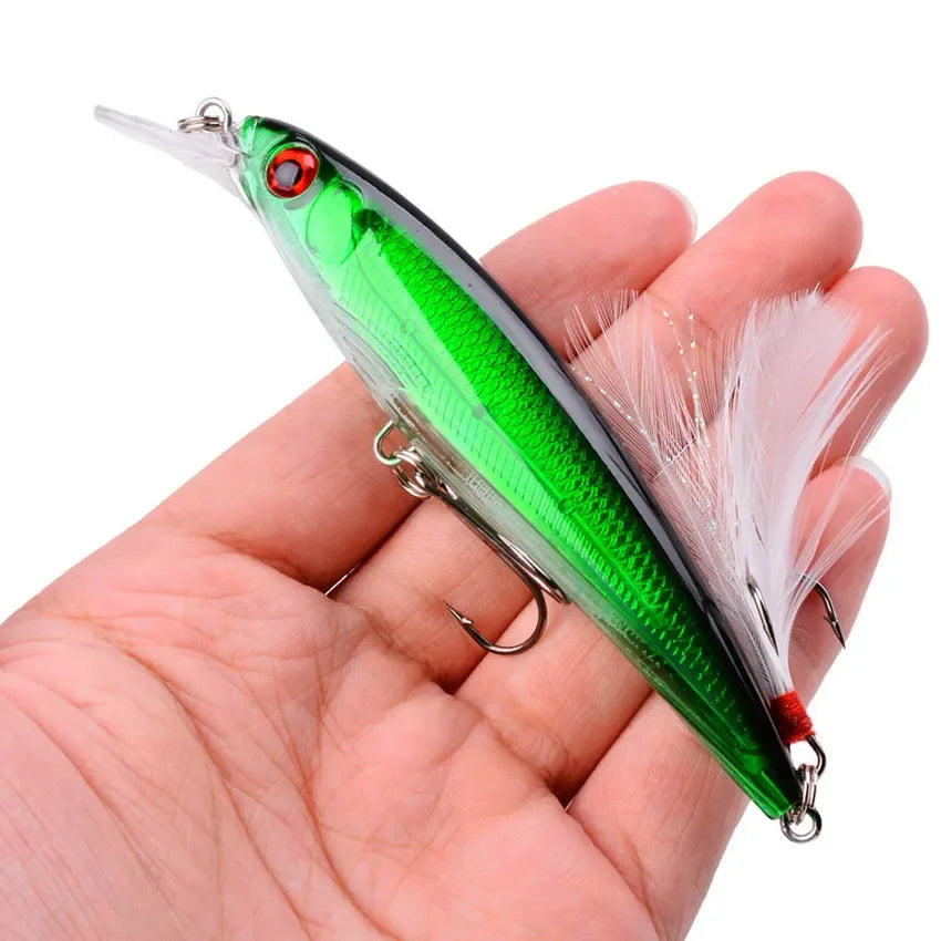 Laser Minnow Fishing Lure – 11CM 13G Hard Bait Crankbait for Freshwater & Saltwater