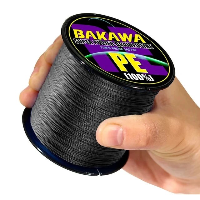 BAKAWA 4 Strands Braided Fishing Line 500M-1000M - Japan Abrasion-Resistant PE, Floating Line