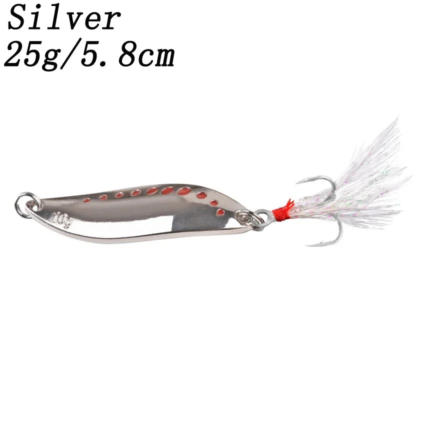 2.5G-30G Metal Vib Leech Spinner Spoons – Lures for Large Predator Fish
