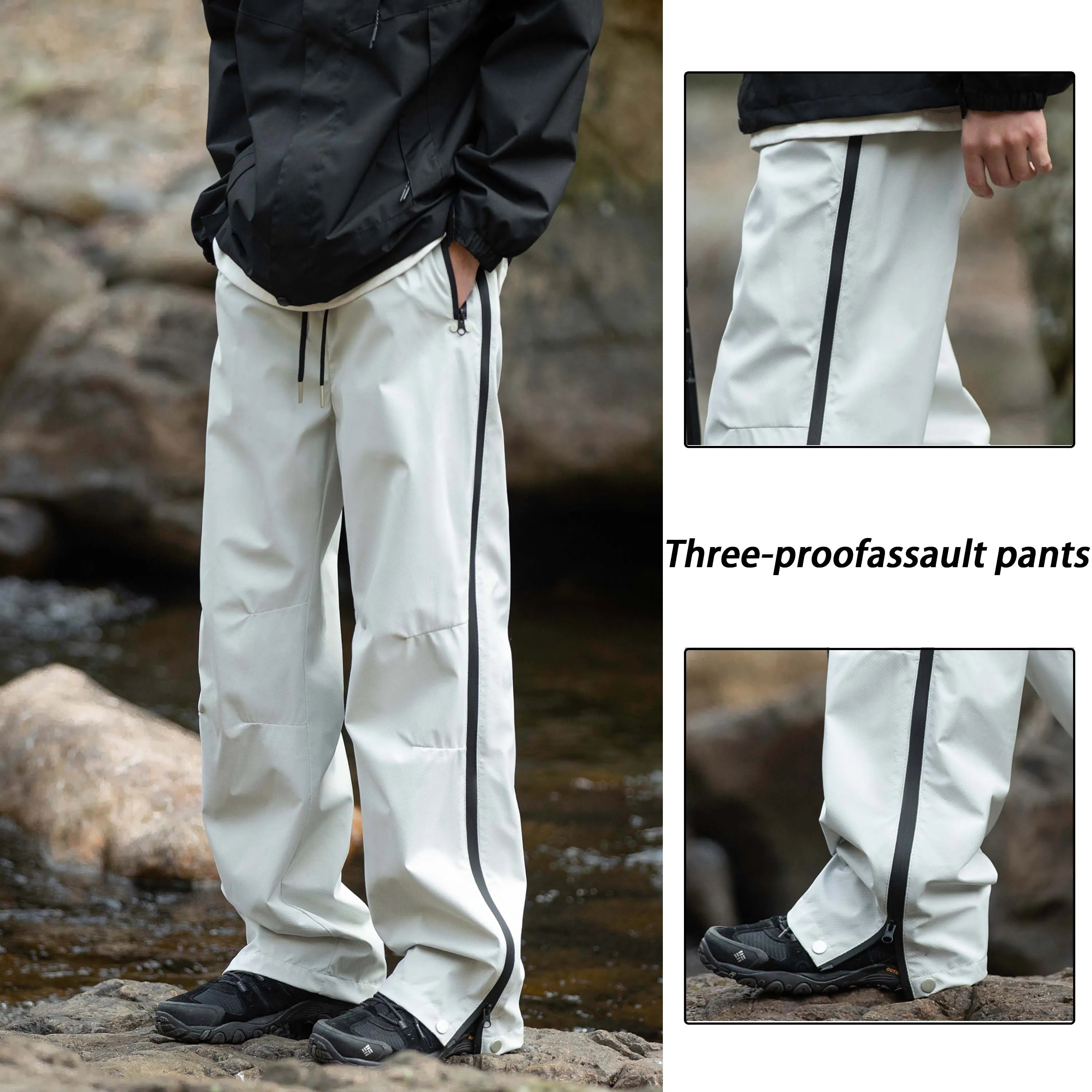 Men’s Waterproof Cargo Pants – Triple Defence Outdoor Hiking Trousers