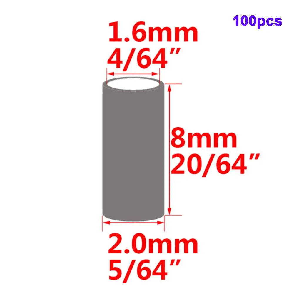 Fishing Line Crimp Sleeves 100PCS Copper Stainless Connector