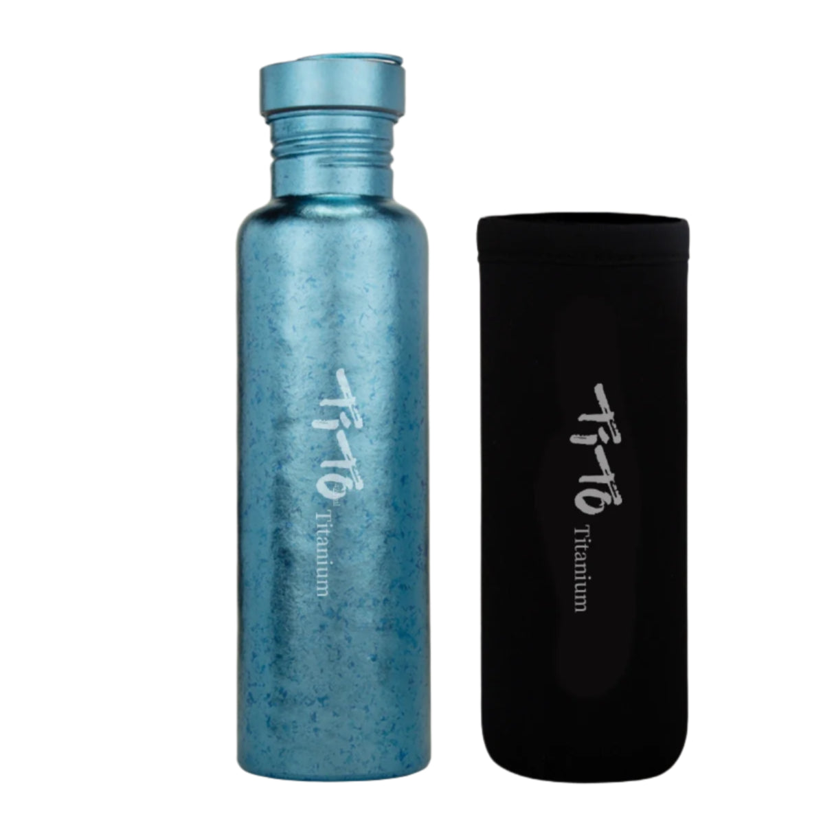 TITO TITANIUM Pure Titanium Sports Water Bottle – Plastic-Free Leak-Proof Gym & Outdoor Flask