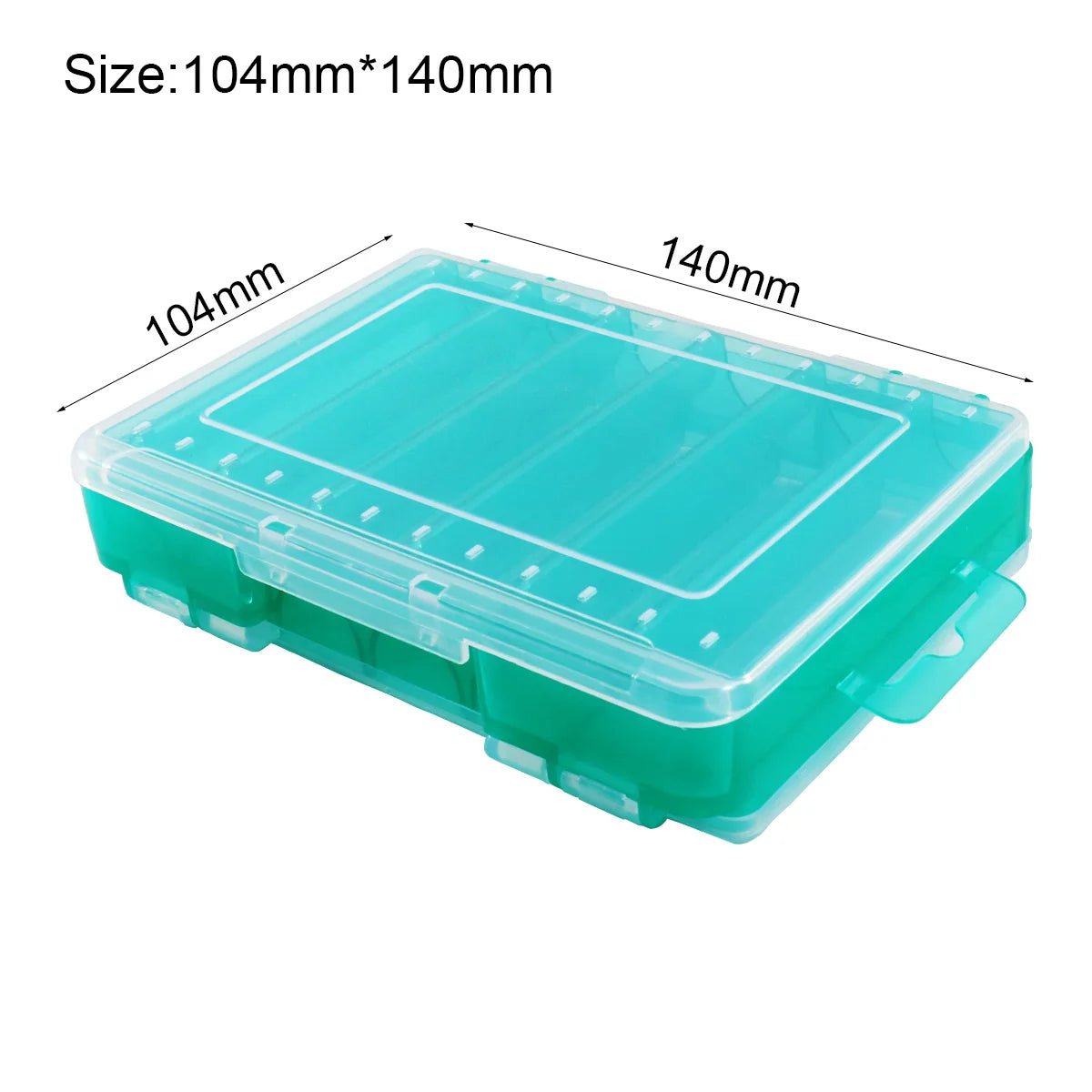 Double-Sided Fishing Tackle Box with 12–14 Compartments