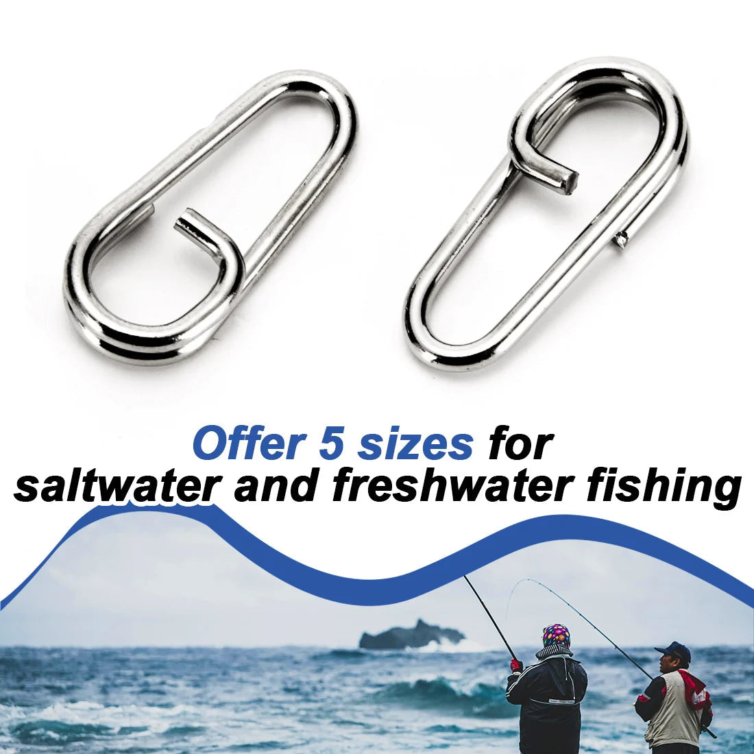 Stainless Steel Oval Split Rings – Secure Fishing Connectors for Lures & Baits