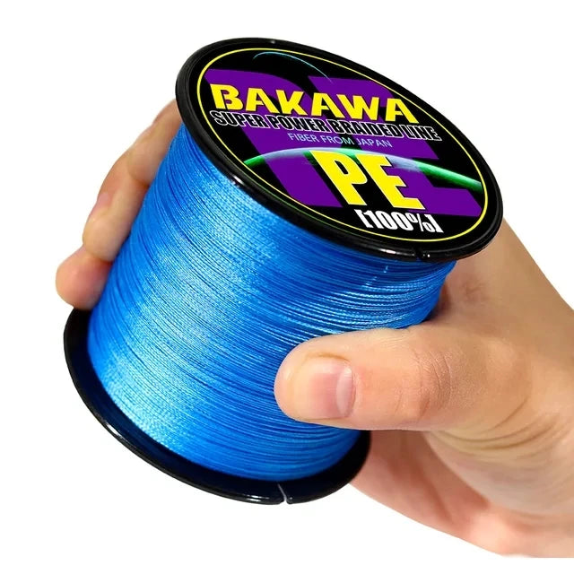 BAKAWA 4 Strands Braided Fishing Line 500M-1000M - Japan Abrasion-Resistant PE, Floating Line