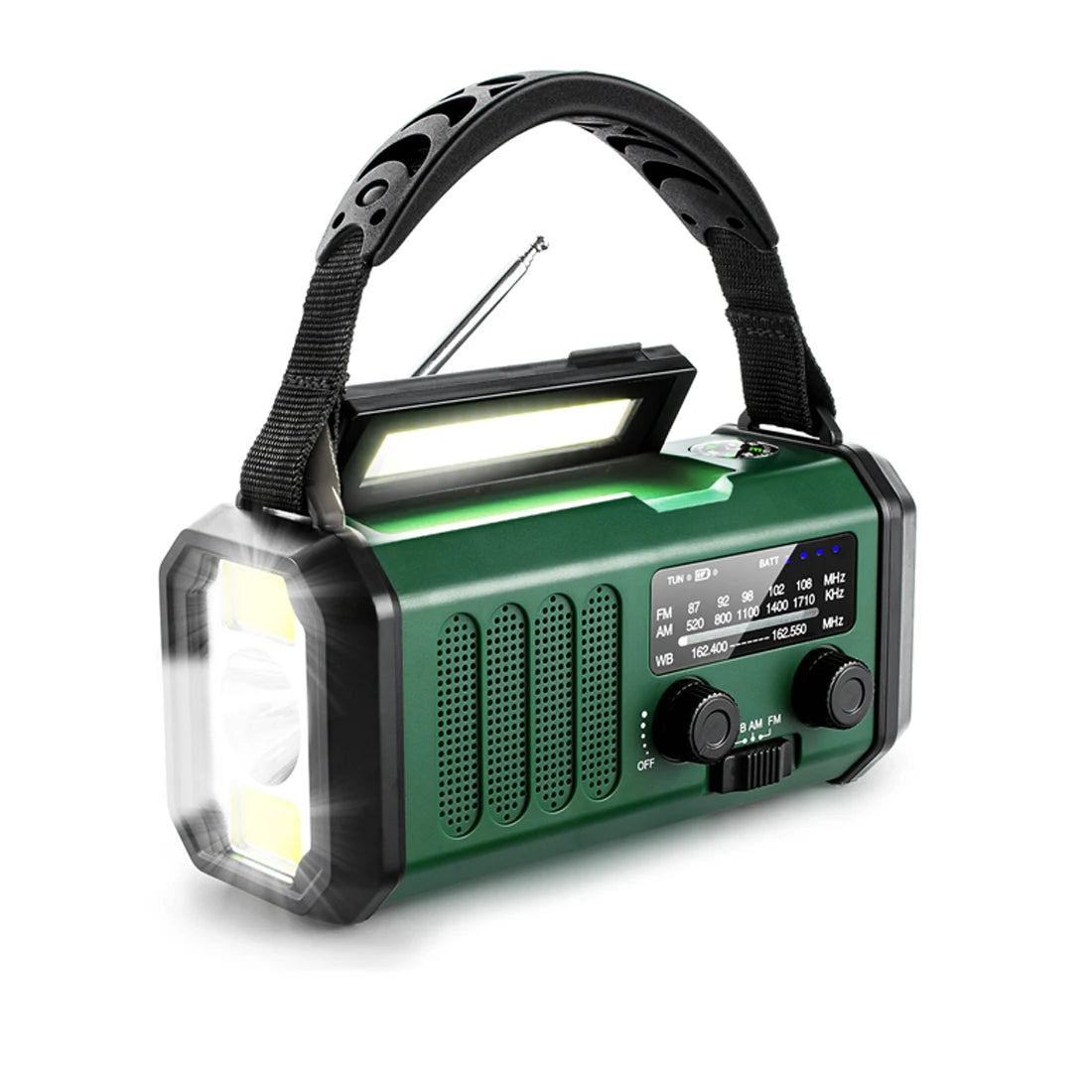 Emergency Radio – Solar & Hand Crank Powered with Am/Fm/Noaa & SOS Alert