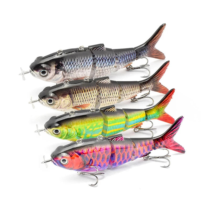 35G Automatic USB Rechargeable Swimbait Slow Sinking Lure - 4-Segment