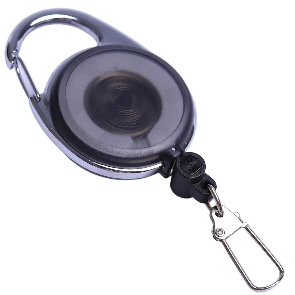 MAXIMUMCATCH Fly Fishing Zinger Retractor Badge Holder with Steel Cord and Magnetic Plate